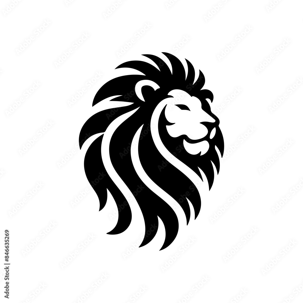 Lion Silhouette Head vector art illustration Lion Silhouette Head vector art illustration