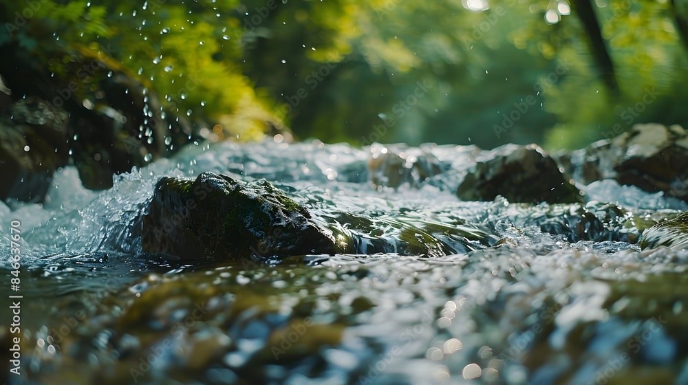 a river running through a forest, generated by AI a river running through a forest, generated by AI