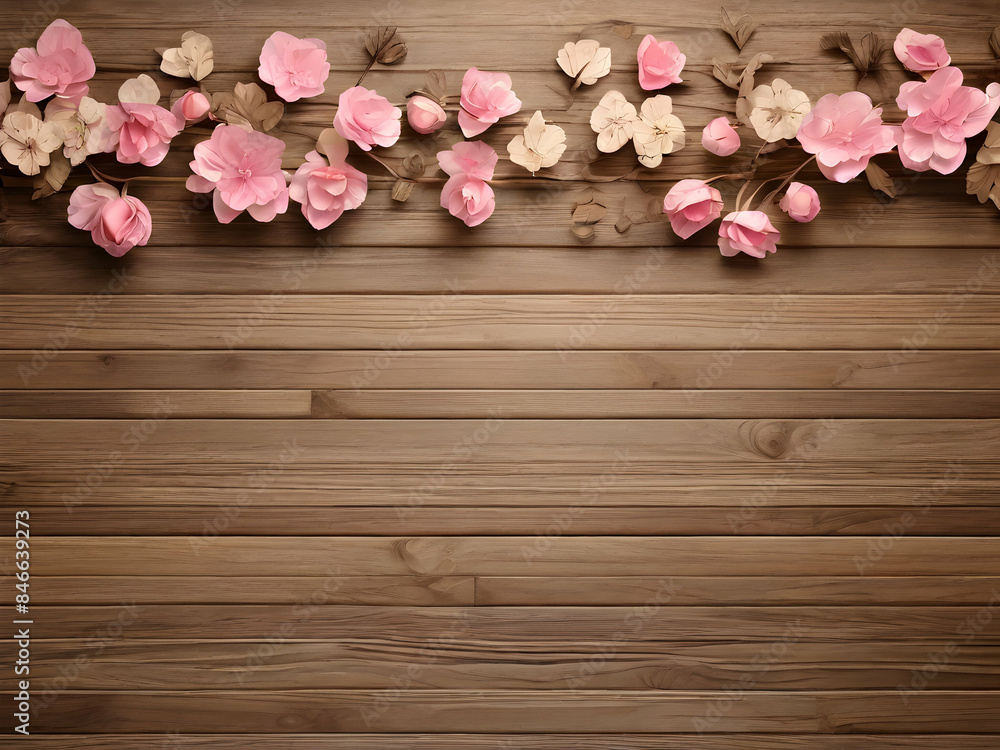 pink roses on wooden background. flower, wood, spring, pink, wooden, nature, blossom,Ai generated pink roses on wooden background. flower, wood, spring, pink, wooden, nature, blossom,Ai generated