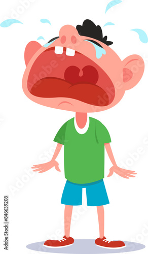 little boy crying
