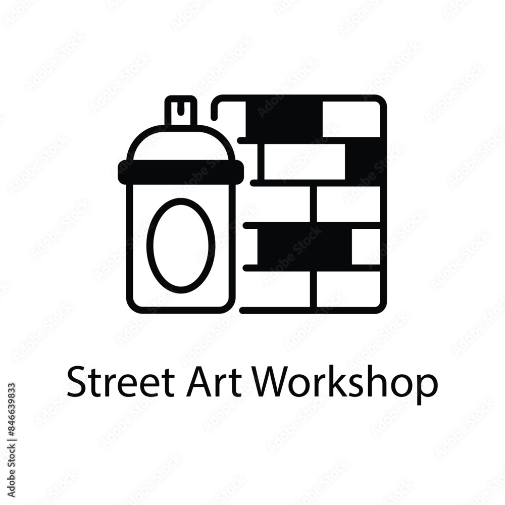 Street Art Workshop vector icon Street Art Workshop vector icon