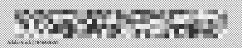 Censorship blurred texture. Grey pixel mosaic background. Checkered pattern to hide text, image or another forbidden, privacy or adult only content. Vector graphic illustration