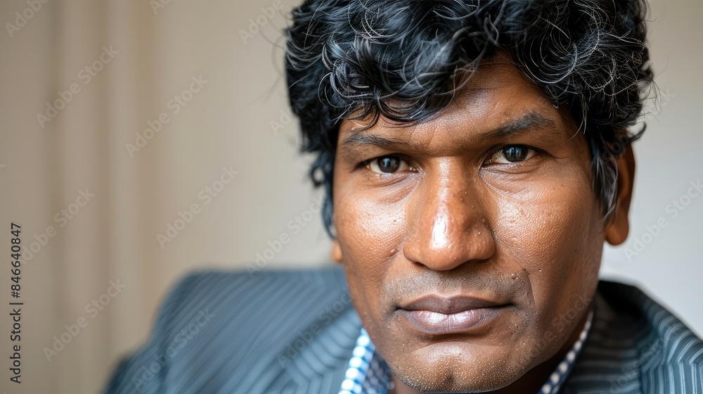 Close-Up Portrait of Middle-Aged Indian Man Close-Up Portrait of Middle-Aged Indian Man