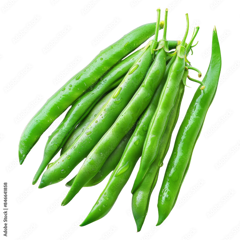 Green beans Isolated on a Transparent Background Green beans Isolated on a Transparent Background