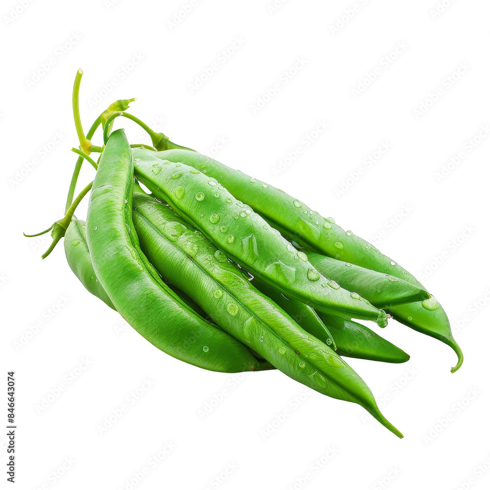 Green beans Isolated on a Transparent Background Green beans Isolated on a Transparent Background