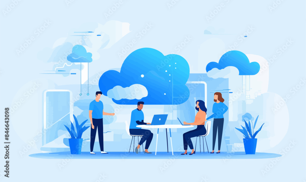 team collaboration vector flat minimalistic isolated illustration team collaboration vector flat minimalistic isolated illustration