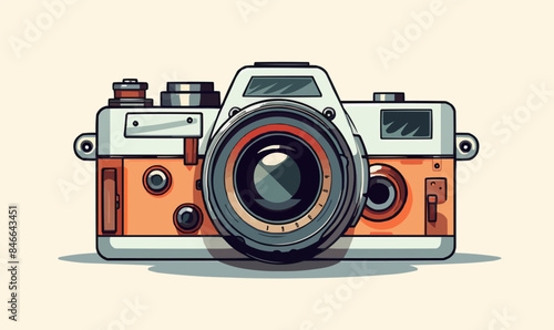 photocamera vector flat minimalistic isolated illustration