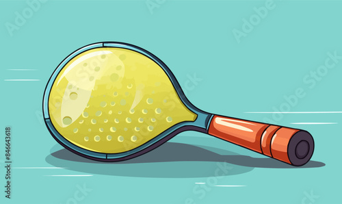 Pickleball Racket and ball vector flat isolated vector style illustration