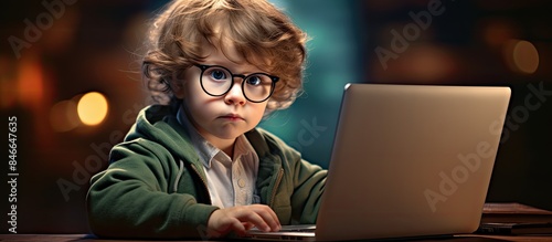 Young child engrossed in ed...