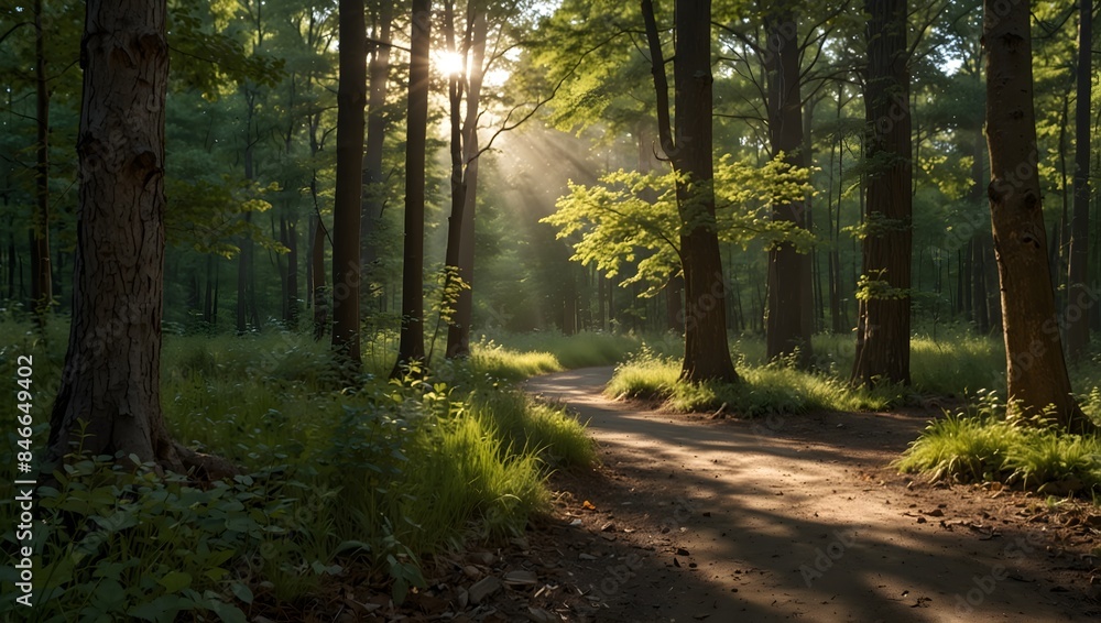 The freedom of a solitary bike ride along a sun-dappled forest trail ai_generated The freedom of a solitary bike ride along a sun-dappled forest trail ai_generated