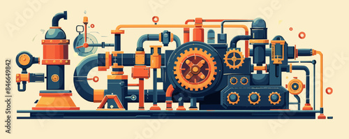 A retro cinema with people on blankets. Vector flat minimalistic isolated illustration.