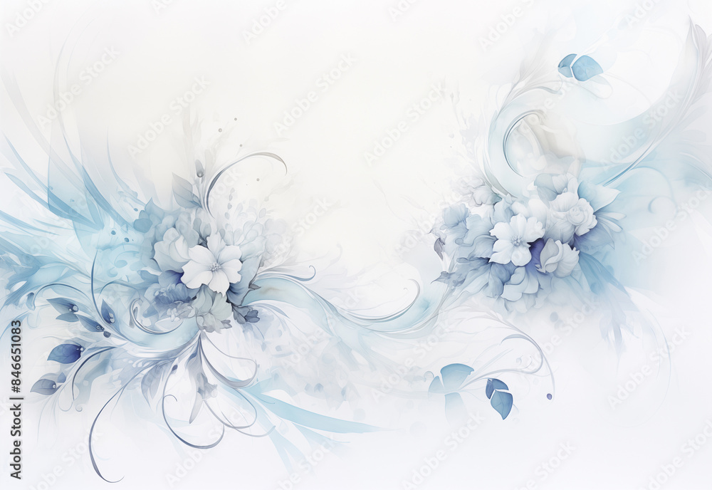 abstract floral blue background abstract floral blue background