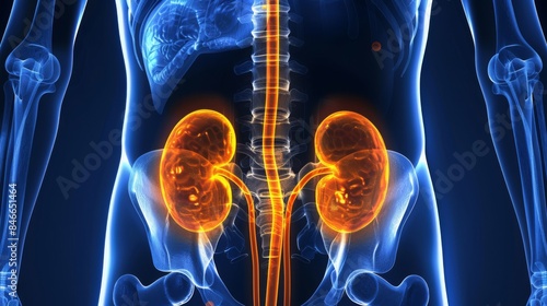 kidney stones X-ray image reveals small, hard objects within the urinary system kidney stones.