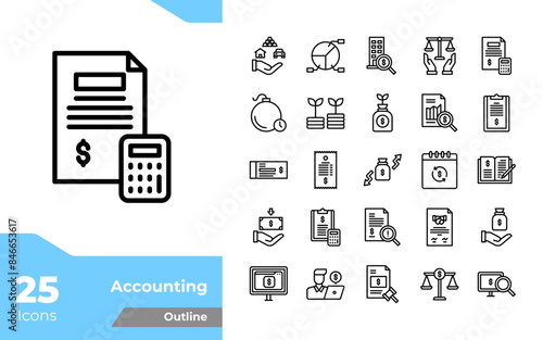 Accounting Outline Icons