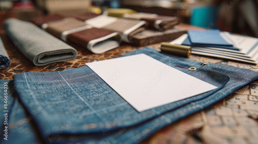 Tailor's Workshop Bespoke Business Cards Fabric Swatches and Measuring Tape Tailor's Workshop Bespoke Business Cards Fabric Swatches and Measuring Tape