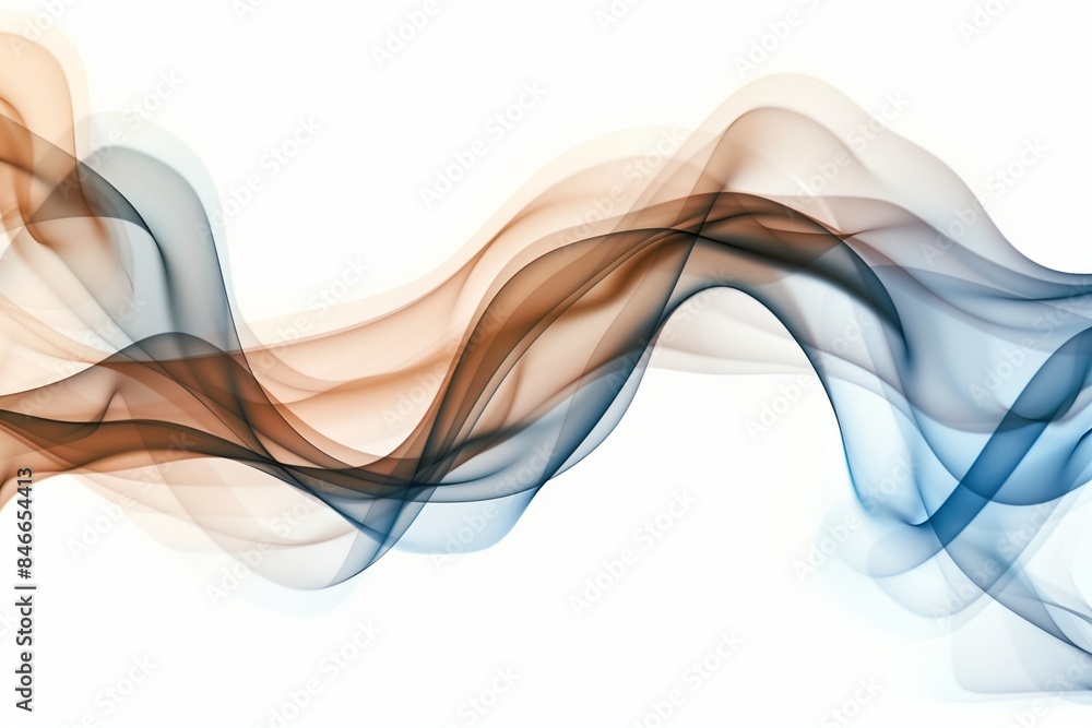 White background with brown and blue waves, designed in a smoke effect style for creative projects. White background with brown and blue waves, designed in a smoke effect style for creative projects.