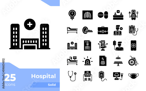Hospital Solid Icons