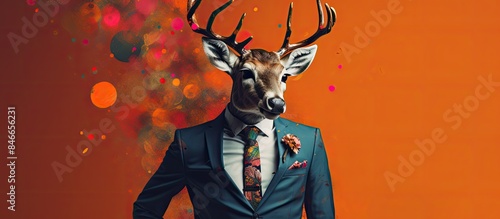 There is a man in a suit wi...