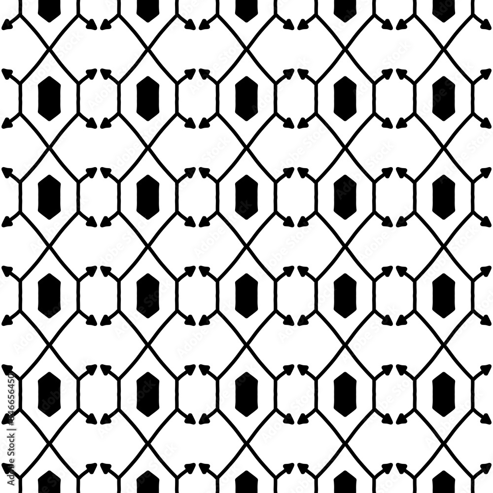 Fototapeta premium seamless geometric pattern. black and white texture.
