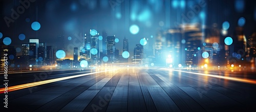 Night urban lights creating...