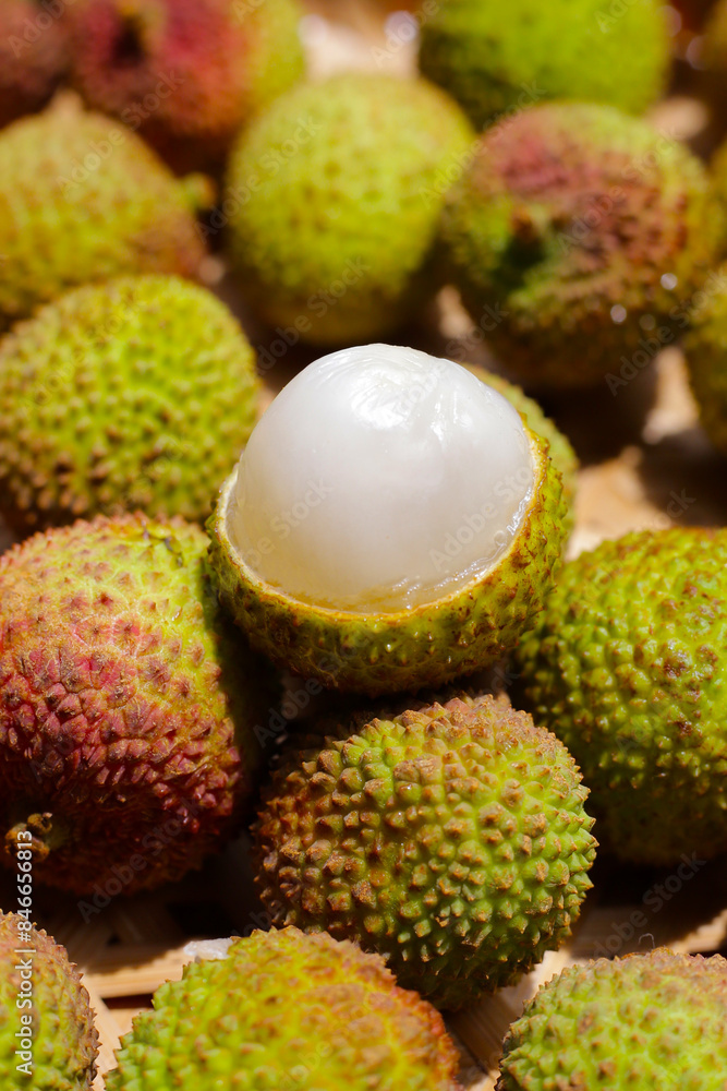 Fresh lychee fruit. Juicy exotic fruit. Fresh lychee fruit. Juicy exotic fruit.