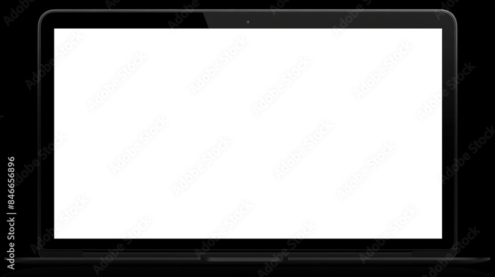 Laptop blank screen for designing mockup against dark background. Laptop blank screen for designing mockup against dark background.