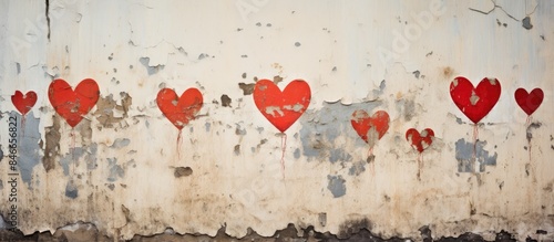 A weathered wall showing pe...
