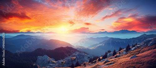 Stunning mountain scenery w...