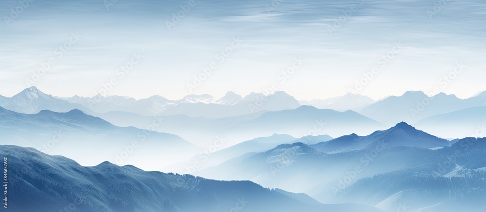 Mountain scenery against a white background with copy space image. Mountain scenery against a white background with copy space image.