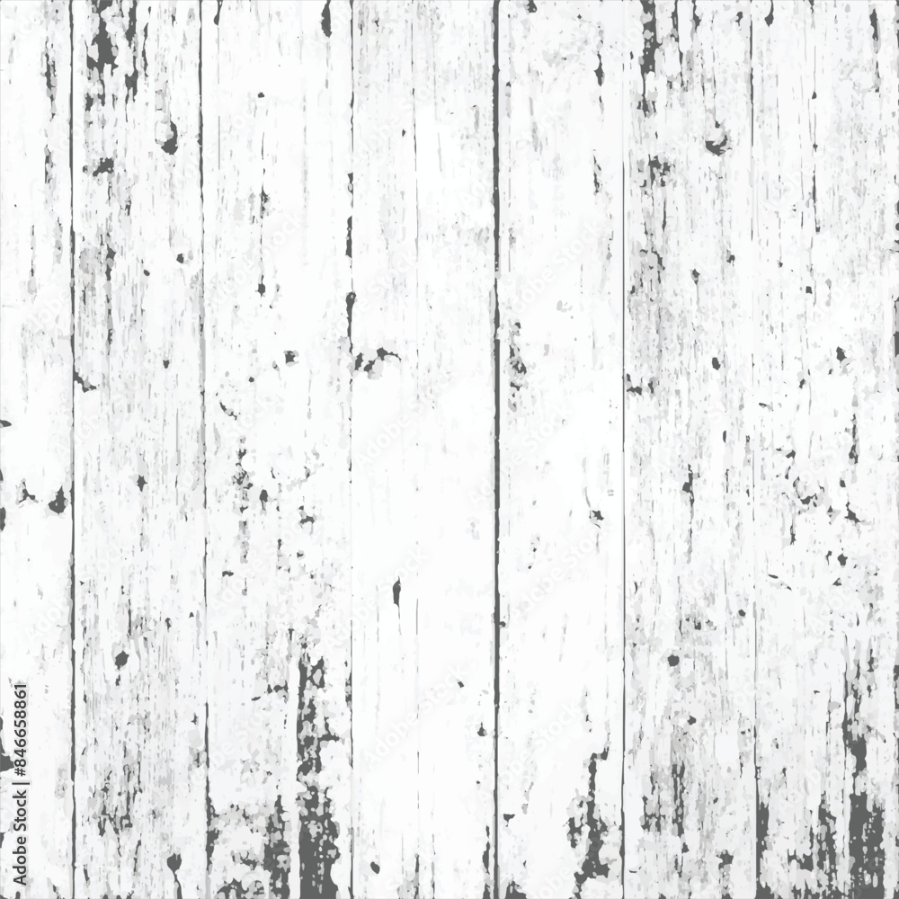 Obraz premium White wooden boards grunge background