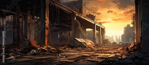 Abandoned industrial site w...