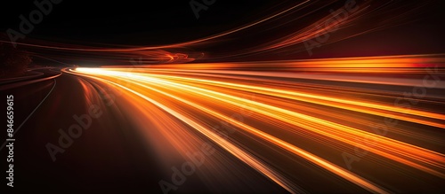 Car lights captured through...