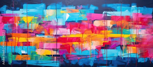 Vibrant graffiti artwork wi...