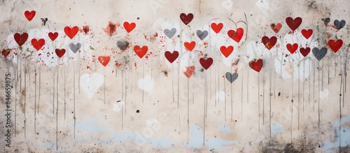 A weathered wall showing pe...