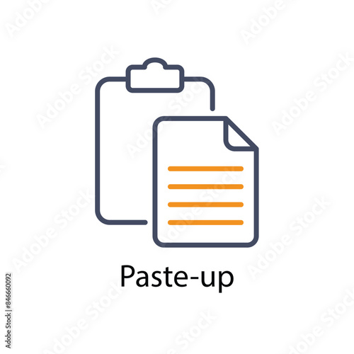 Paste-up vector icon