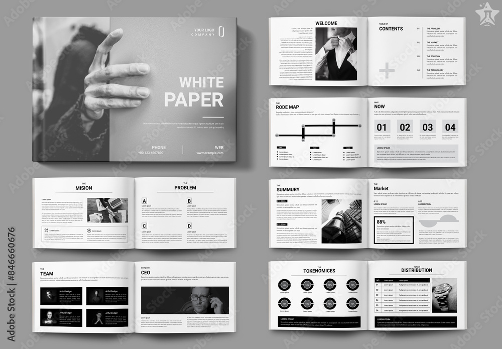White Paper Layout Examples White Paper Layout Stock Template | Adobe Stock
