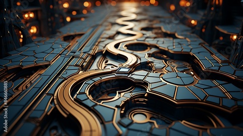 **Futuristic 3D background with intricate, geometric patterns- Image #3 @BAN ME?