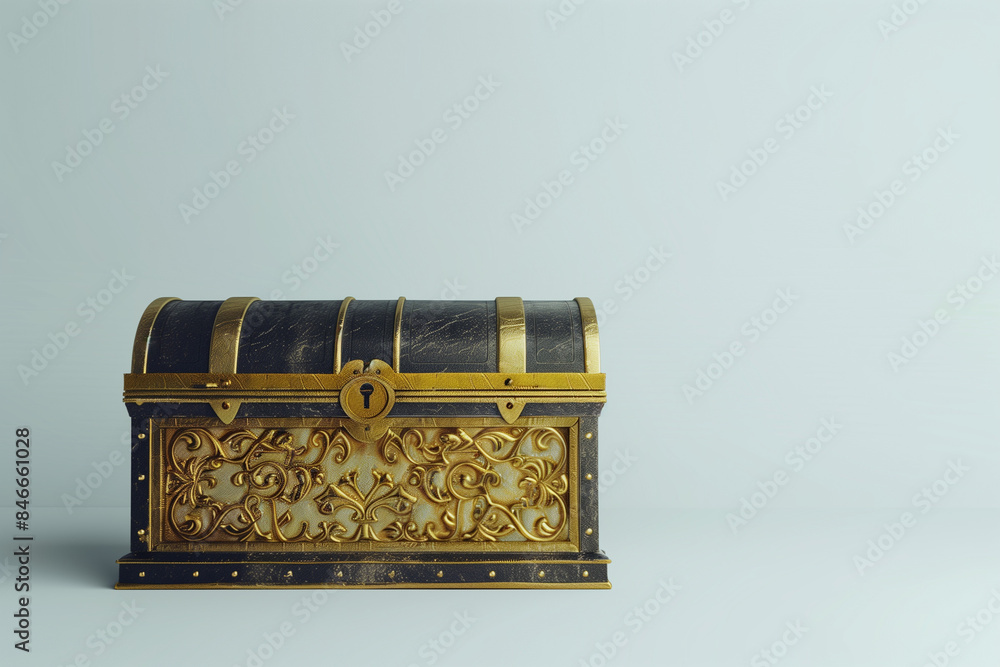 Treasure chest on a white background. Jewelry. Treasure chest on a white background. Jewelry.