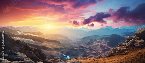 Stunning mountain scenery w...