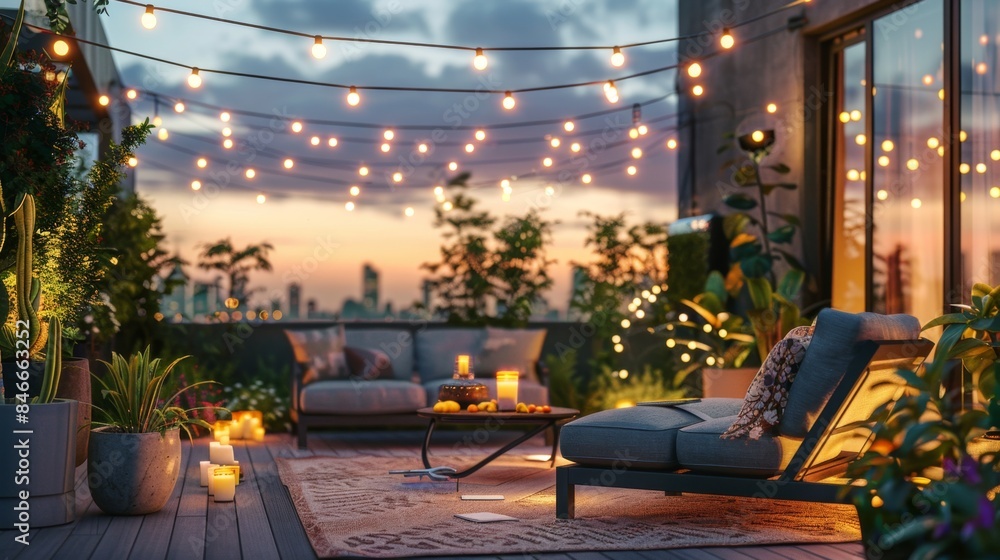 Chic Urban Rooftop Soiree Stylish Business Networking Amidst City Lights and Lush Greenery Chic Urban Rooftop Soiree Stylish Business Networking Amidst City Lights and Lush Greenery