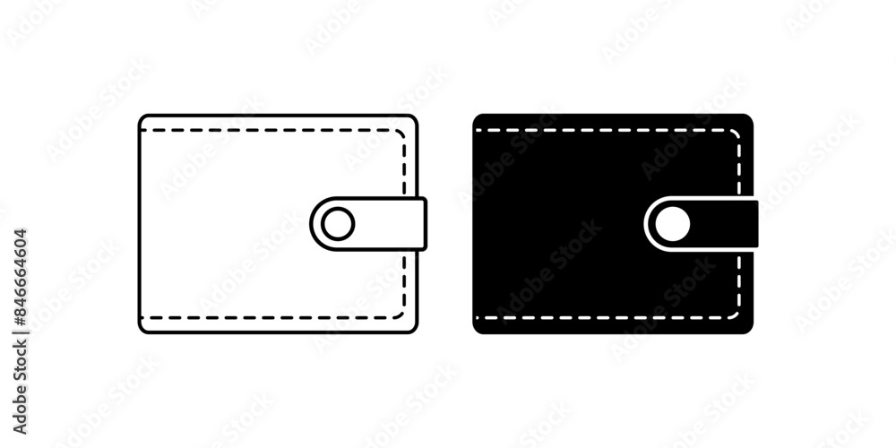 wallet icon set isolated on white background wallet icon set isolated on white background