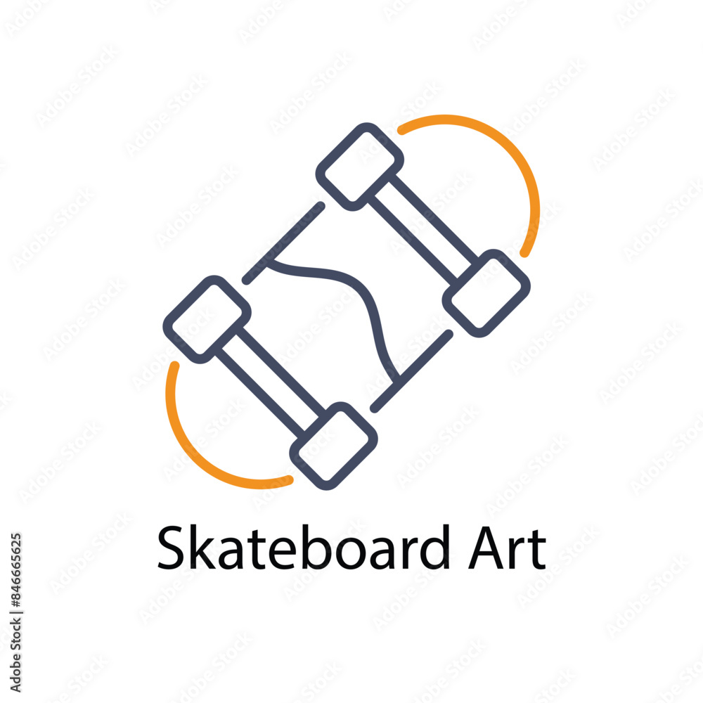 Skateboard Art vector icon Skateboard Art vector icon