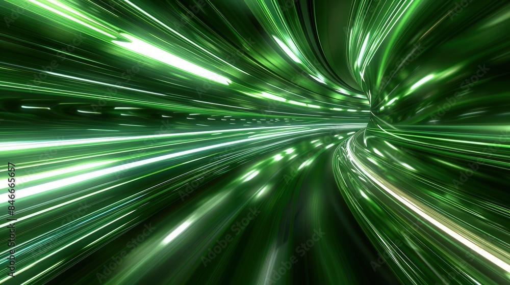 Lightspeed. Curve streak trail line. Fast light speed line. Long green way effect. Glowing exposure. Blurred motion. Sparkling flow. abstract dynamic dark background Lightspeed. Curve streak trail line. Fast light speed line. Long green way effect. Glowing exposure. Blurred motion. Sparkling flow. abstract dynamic dark background