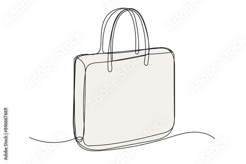 Doodle Line Art Bag Illustration. Silhouette Outline Bag Diplomat Case Symbol Contour Hand Drawn Curve Bag Line Decoration. Editable Vector Thin Stroke Sketch Drawing.	
