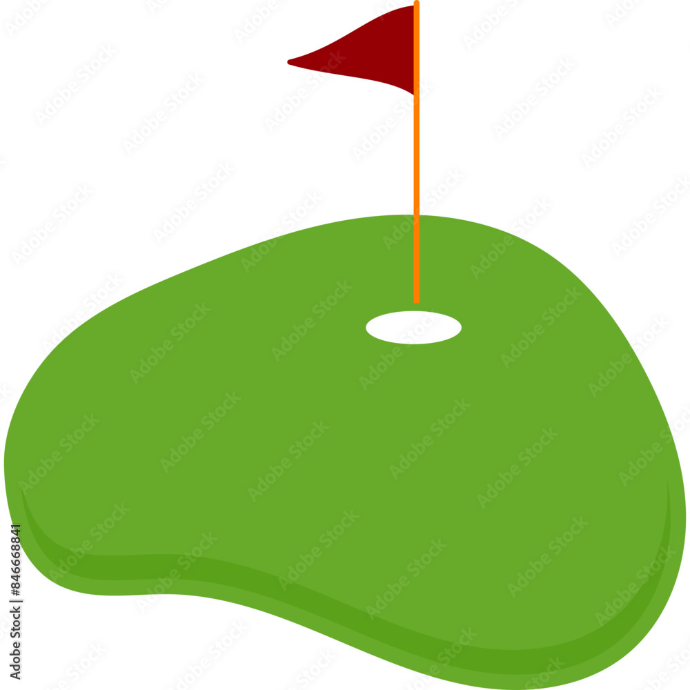 Golf Hole with Flag Golf Hole with Flag