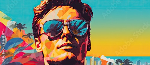 Male face featured on a col...