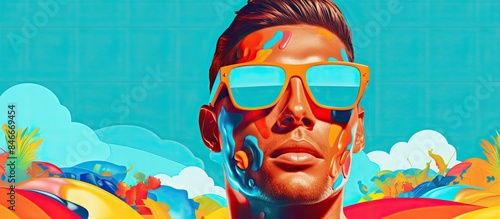Male face featured on a col...