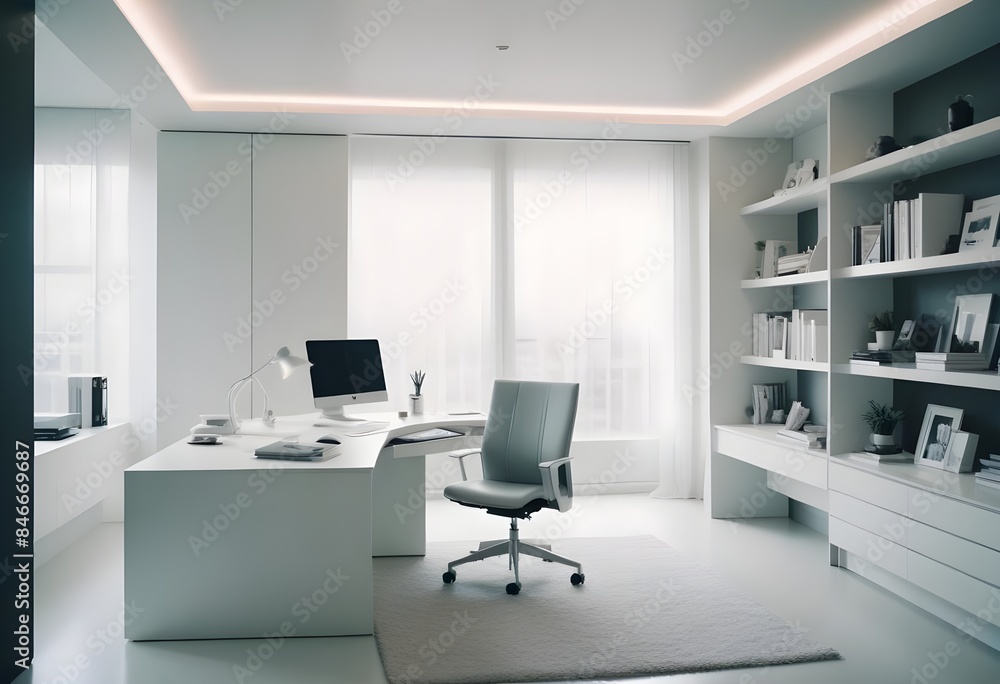 minimalist interior design style futuristic home office sleek furniture state of the art technology minimalist interior design style futuristic home office sleek furniture state of the art technology