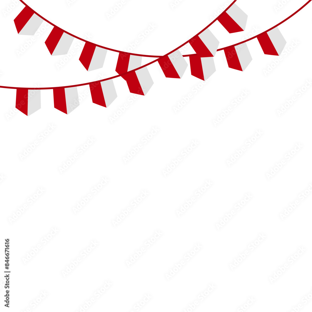 Obraz premium Indonesian Flag Decoration