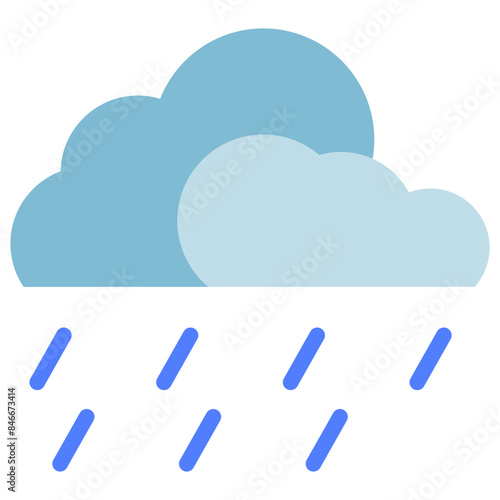 rain flat icon